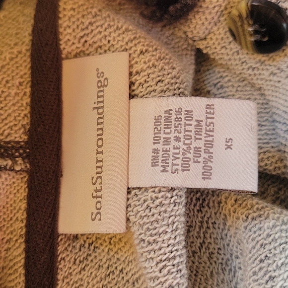 NWOT SOFT SURROUNDINGS Medium Cabin Cuddle Up Hoodie Sweatshirt Sweater Hood Gra - Picture 12 of 12